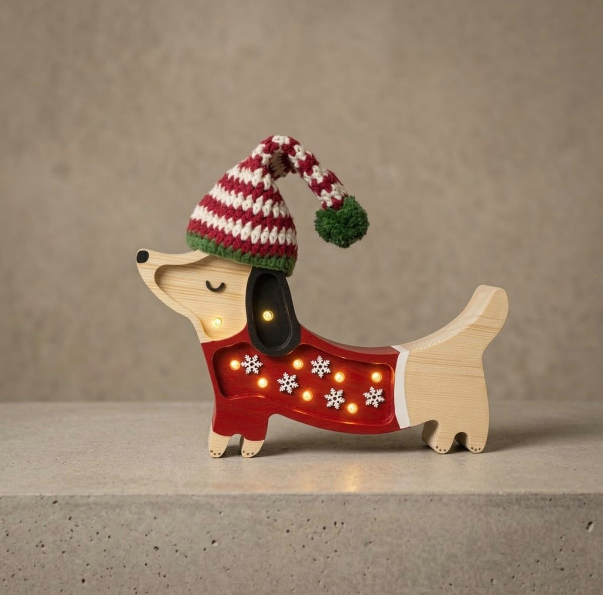 lampara perrito navideño
