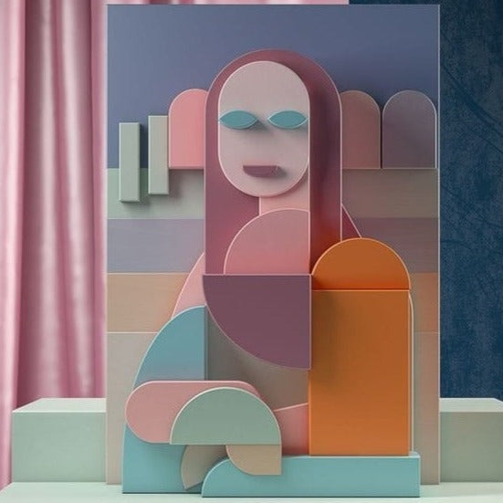 cuadro en madera La Monalisa