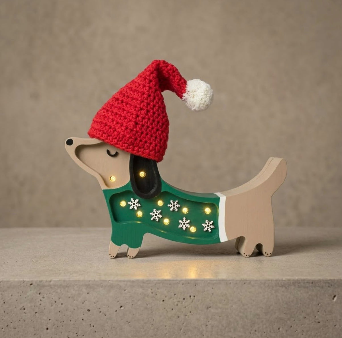 lampara perrito navideño