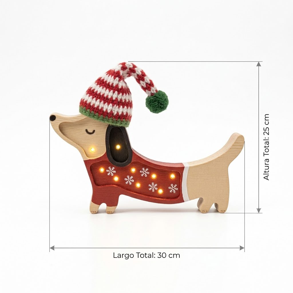 lampara perrito navideño